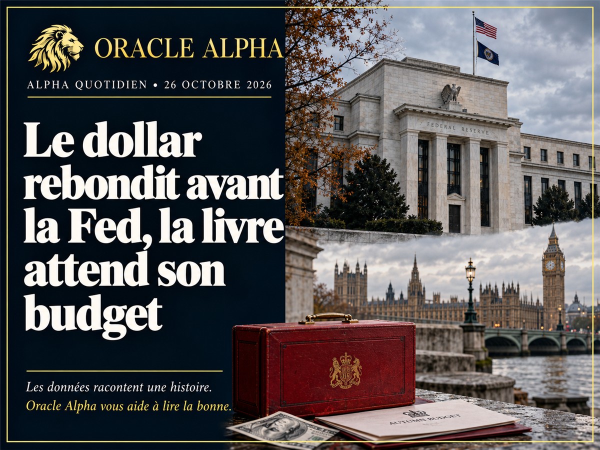 Alpha Quotidien : Le dollar rebondit avant la Fed, la livre attend son budget