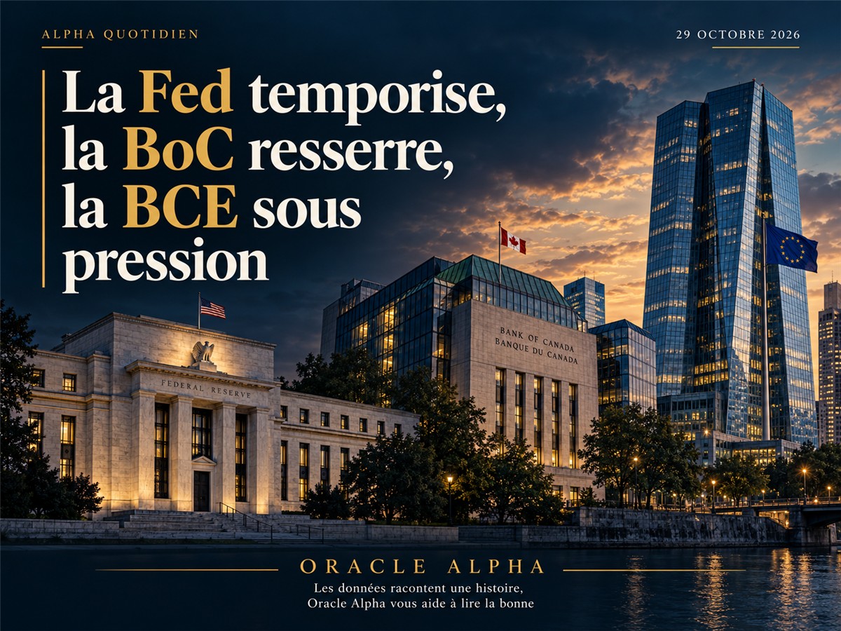 Alpha Quotidien : La Fed temporise, la BoC resserre, la BCE sous pression